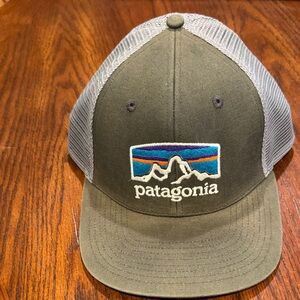 Patagonia Green and Gray Trucker Hat